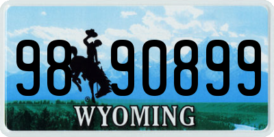 WY license plate 9890899