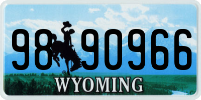 WY license plate 9890966