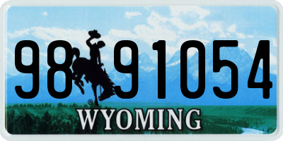 WY license plate 9891054
