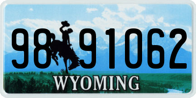 WY license plate 9891062