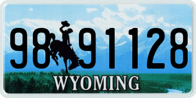 WY license plate 9891128