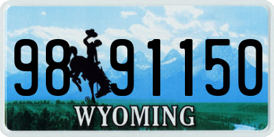 WY license plate 9891150