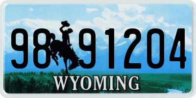 WY license plate 9891204