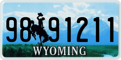 WY license plate 9891211