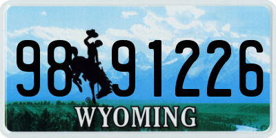 WY license plate 9891226