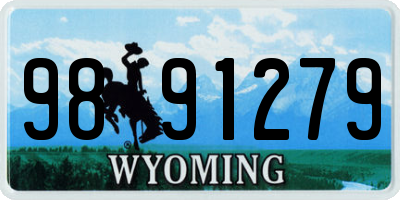 WY license plate 9891279