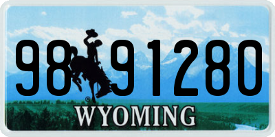 WY license plate 9891280