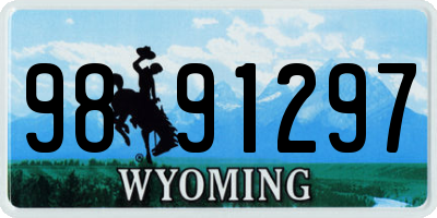 WY license plate 9891297