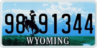 WY license plate 9891344