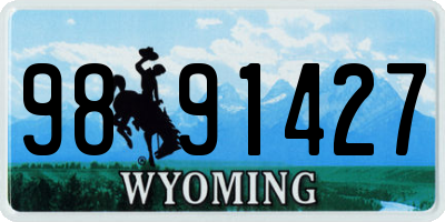WY license plate 9891427