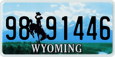 WY license plate 9891446