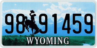 WY license plate 9891459