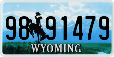 WY license plate 9891479