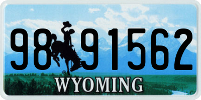 WY license plate 9891562