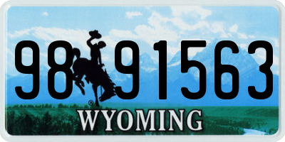 WY license plate 9891563