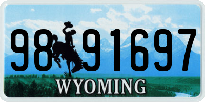 WY license plate 9891697