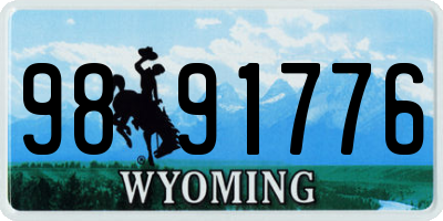WY license plate 9891776