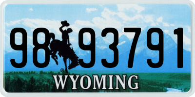 WY license plate 9893791