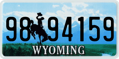 WY license plate 9894159