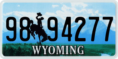 WY license plate 9894277