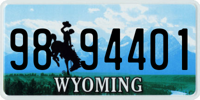 WY license plate 9894401