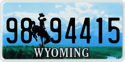 WY license plate 9894415
