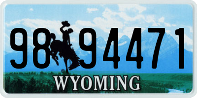WY license plate 9894471
