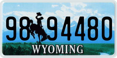 WY license plate 9894480