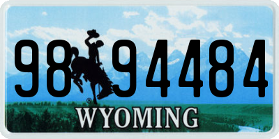 WY license plate 9894484