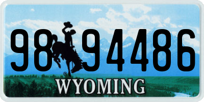 WY license plate 9894486