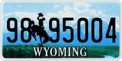 WY license plate 9895004