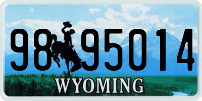 WY license plate 9895014