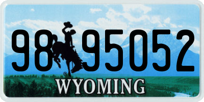WY license plate 9895052