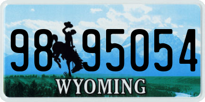 WY license plate 9895054