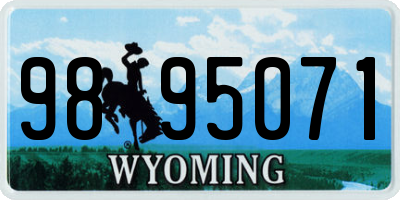 WY license plate 9895071