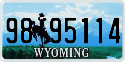 WY license plate 9895114