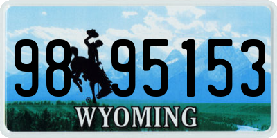 WY license plate 9895153