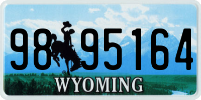 WY license plate 9895164