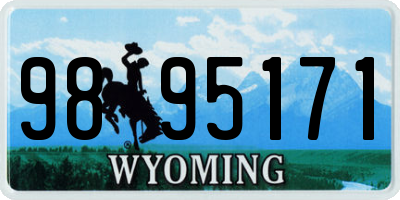 WY license plate 9895171