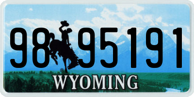 WY license plate 9895191