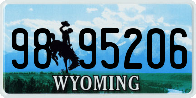 WY license plate 9895206
