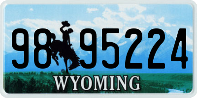 WY license plate 9895224