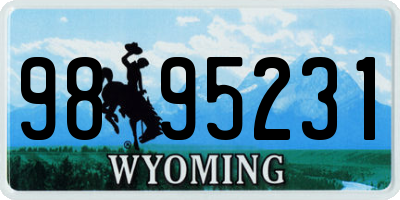 WY license plate 9895231