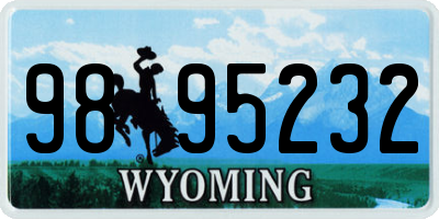 WY license plate 9895232