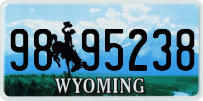 WY license plate 9895238