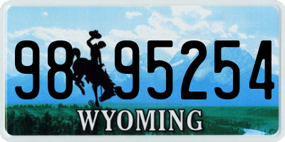 WY license plate 9895254