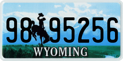 WY license plate 9895256