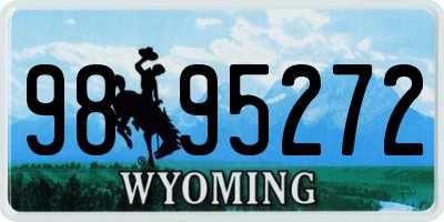 WY license plate 9895272
