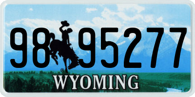WY license plate 9895277