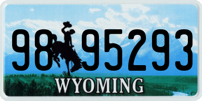 WY license plate 9895293